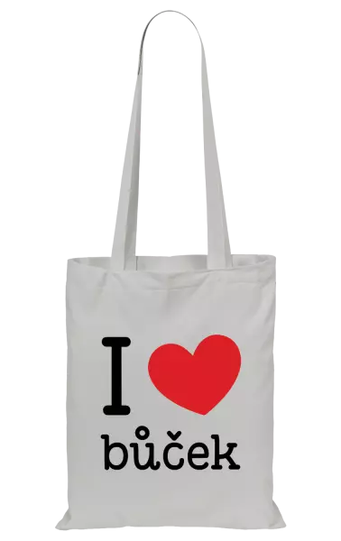 Látková taška I love bůček
