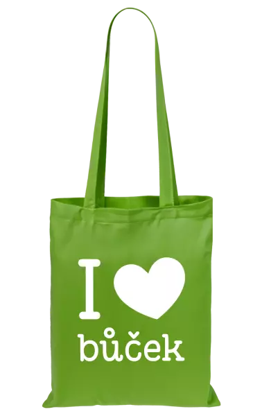 Látková taška I love bůček