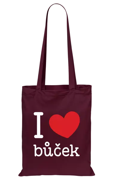 Látková taška I love bůček