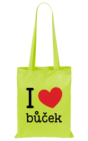 Látková taška I love bůček