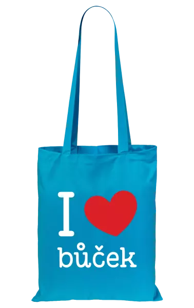 Látková taška I love bůček