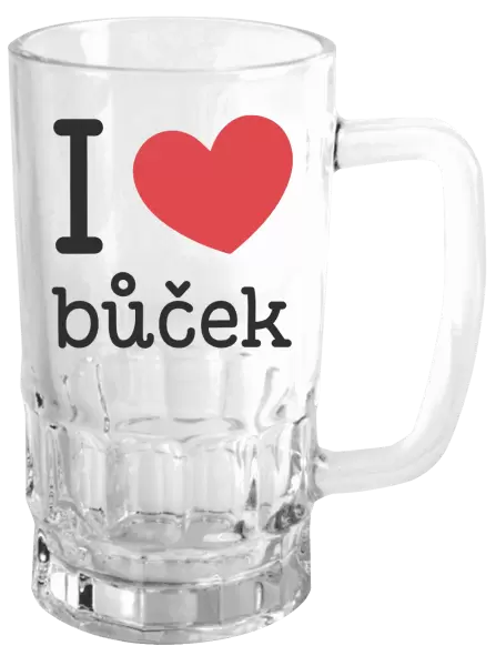 Půllitr I love bůček