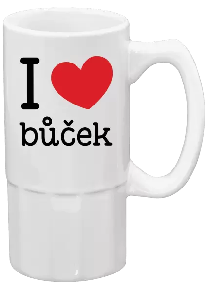Půllitr I love bůček