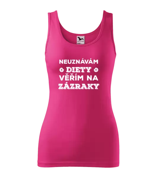 Dámské tílko Neuznávám diety, věřím na zázraky