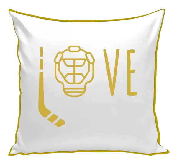 Polštář LOVE s hokejkou a helmou