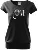 Dámské tričko LOVE s hokejkou a helmou