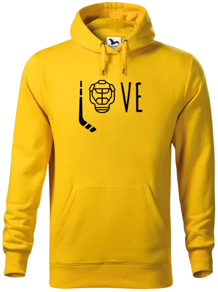 Pánská mikina LOVE s hokejkou a helmou