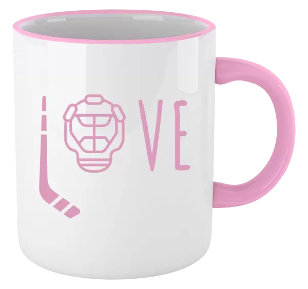 Hrnek LOVE s hokejkou a helmou