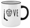 Hrnek LOVE s hokejkou a helmou