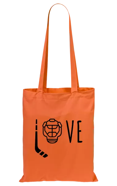 Látková taška LOVE s hokejkou a helmou