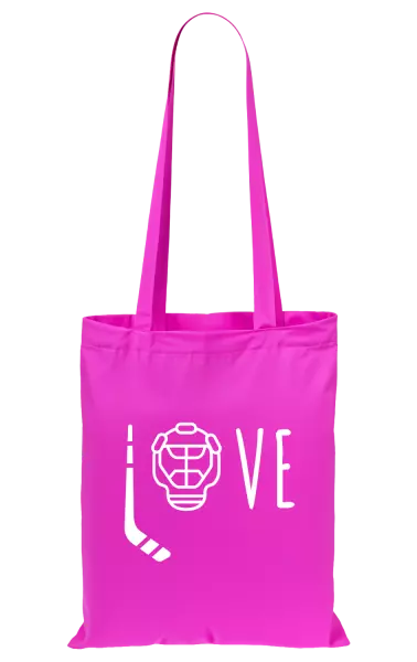 Látková taška LOVE s hokejkou a helmou