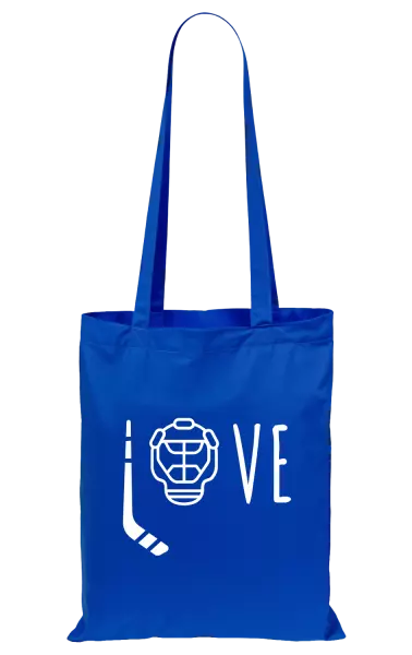 Látková taška LOVE s hokejkou a helmou