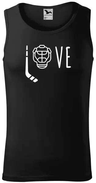Pánské tílko LOVE s hokejkou a helmou