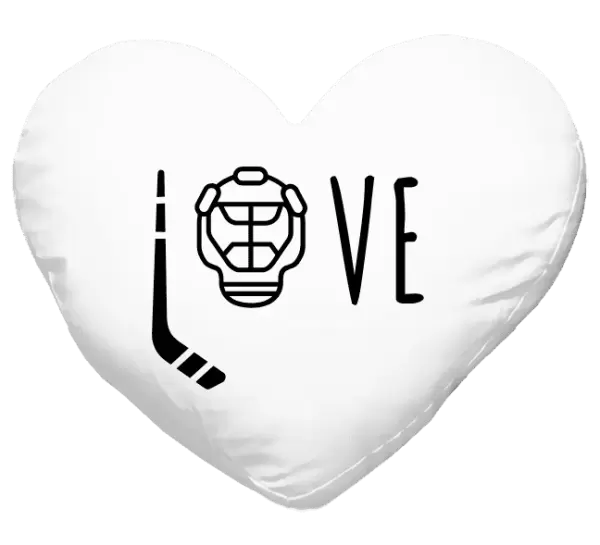 Polštář LOVE s hokejkou a helmou