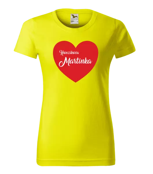 Dámské tričko Jeho se jménem