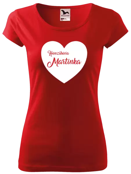 Dámské tričko Jeho se jménem