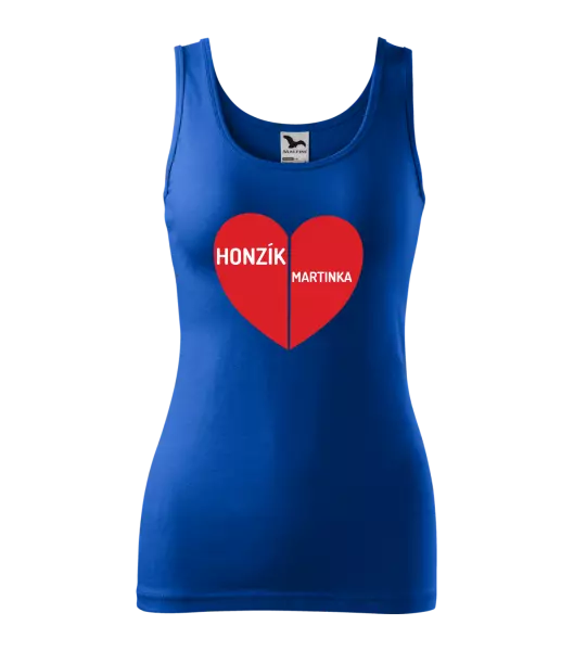 Dámské tílko Rozpůlené srdce se jmény
