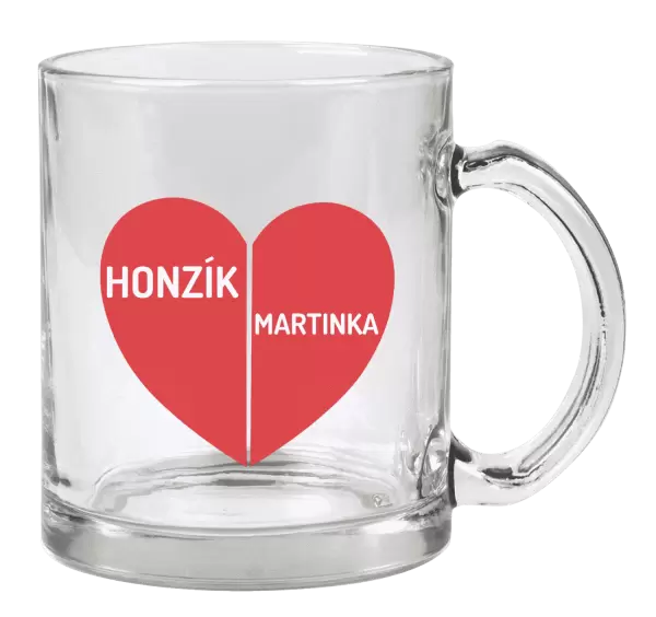 Hrnek Rozpůlené srdce se jmény