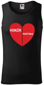Pánské tílko Rozpůlené srdce se jmény