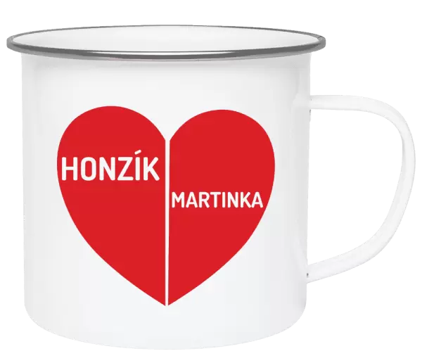 Plecháček Rozpůlené srdce se jmény