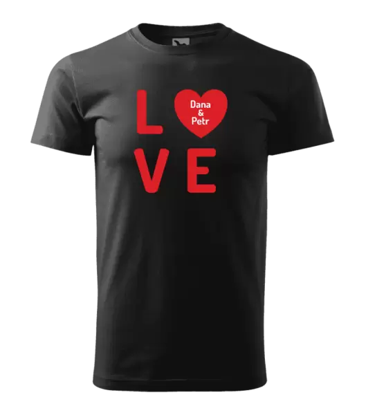 Pánské tričko Love se jmény