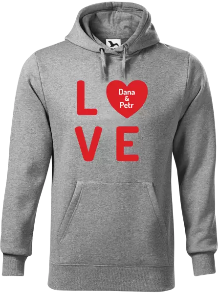 Pánská mikina Love se jmény
