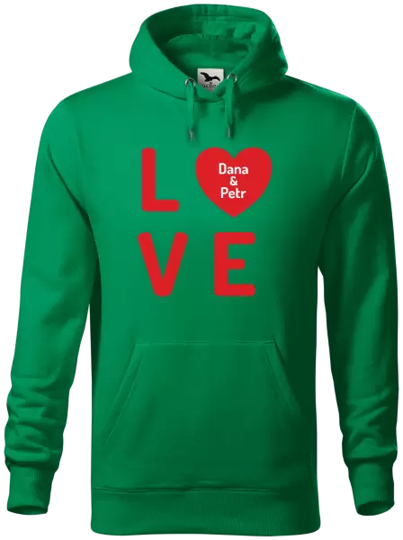 Pánská mikina Love se jmény