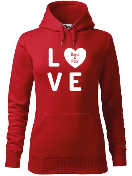 Dámská mikina Love se jmény