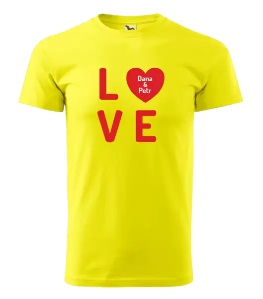 Pánské tričko Love se jmény