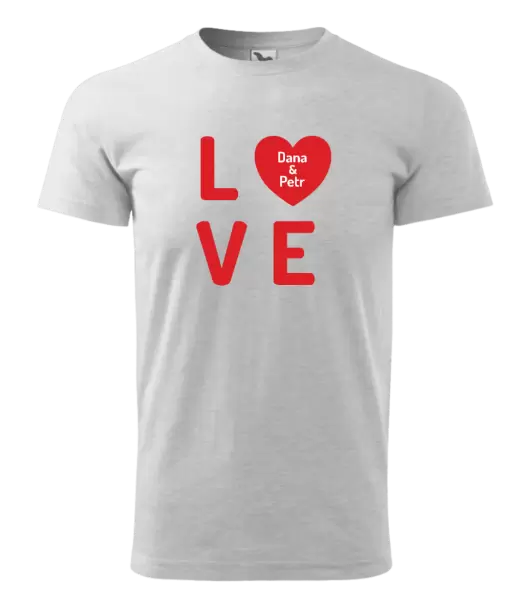 Pánské tričko Love se jmény