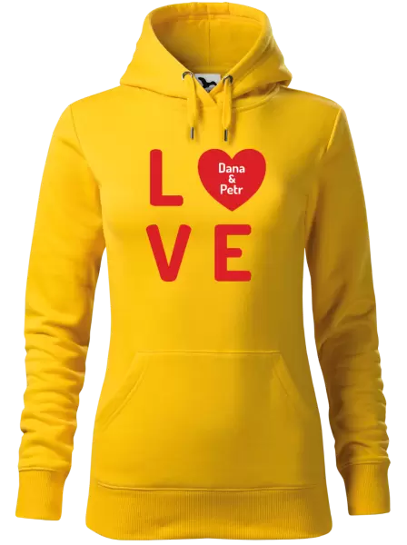 Dámská mikina Love se jmény