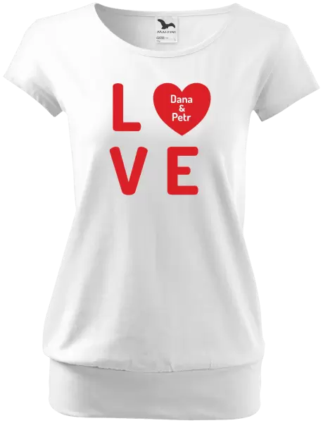 Dámské tričko Love se jmény