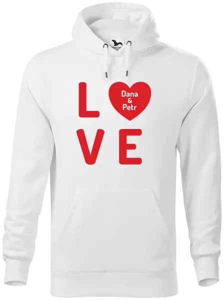 Pánská mikina Love se jmény