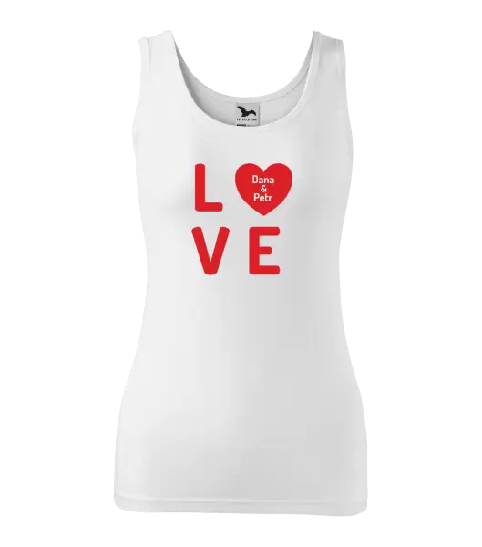 Dámské tílko Love se jmény