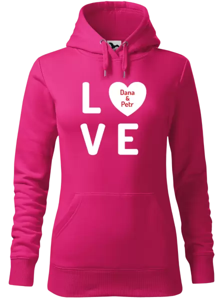 Dámská mikina Love se jmény