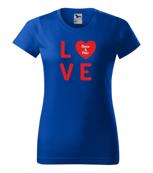 Dámské tričko Love se jmény
