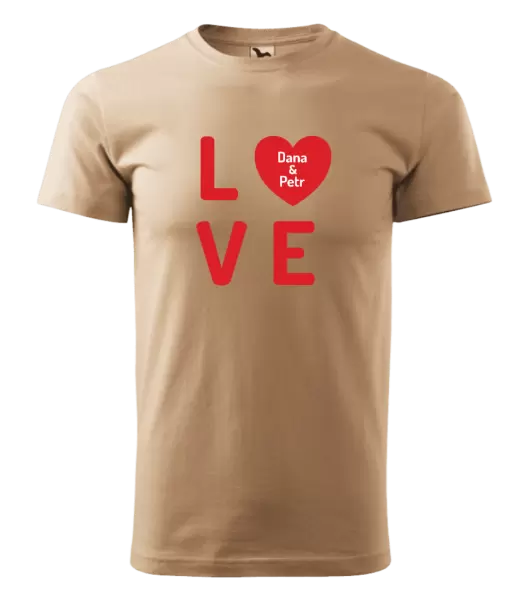Pánské tričko Love se jmény