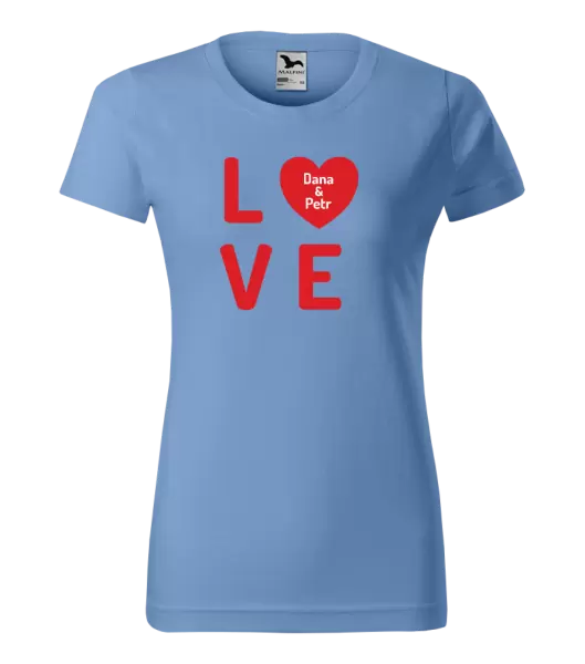 Dámské tričko Love se jmény