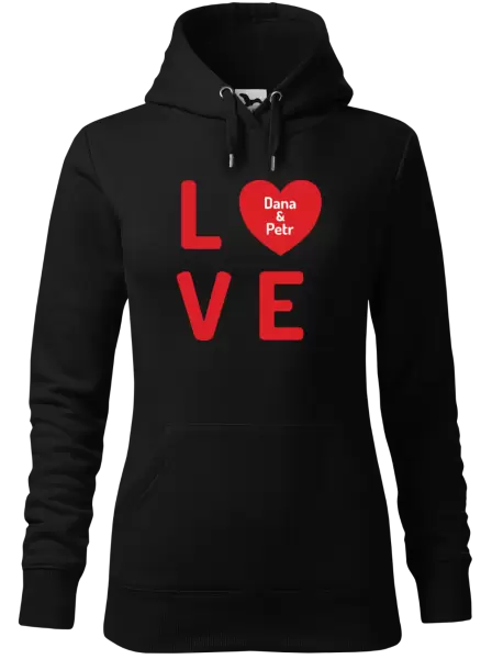 Dámská mikina Love se jmény