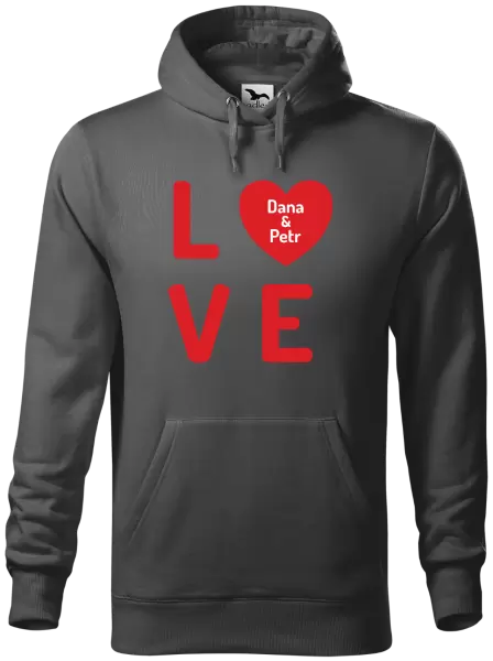 Pánská mikina Love se jmény