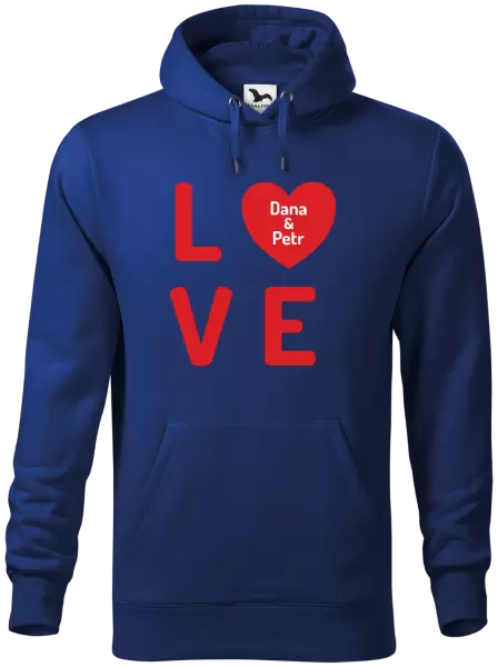 Pánská mikina Love se jmény