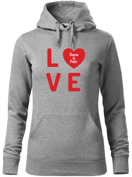 Dámská mikina Love se jmény