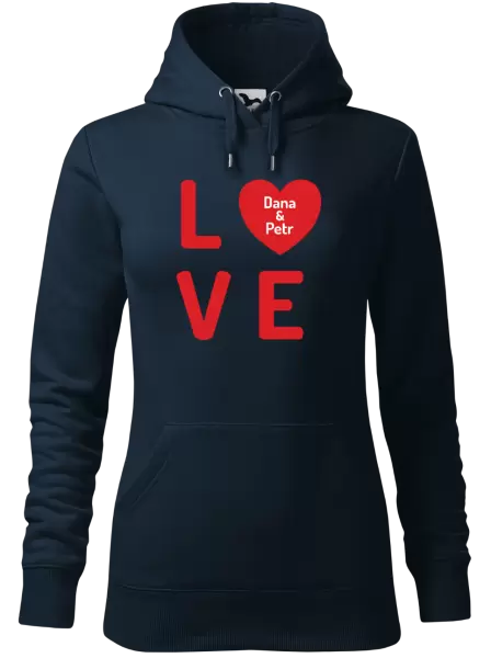 Dámská mikina Love se jmény