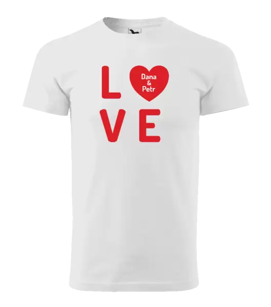 Pánské tričko Love se jmény