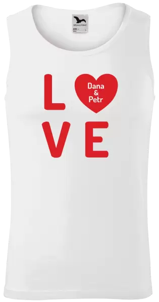 Pánské tílko Love se jmény
