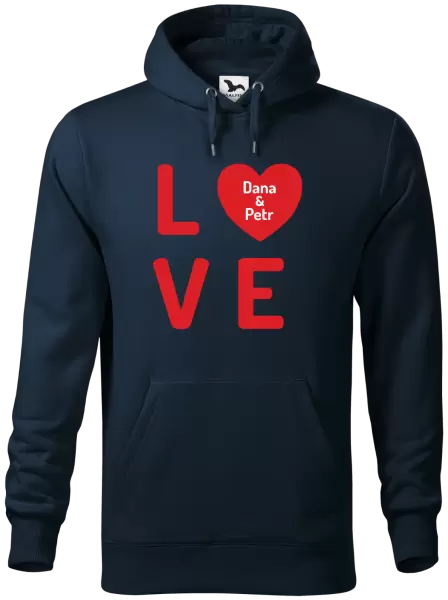 Pánská mikina Love se jmény
