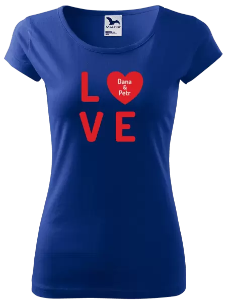 Dámské tričko Love se jmény