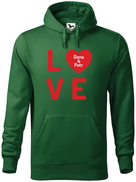 Pánská mikina Love se jmény