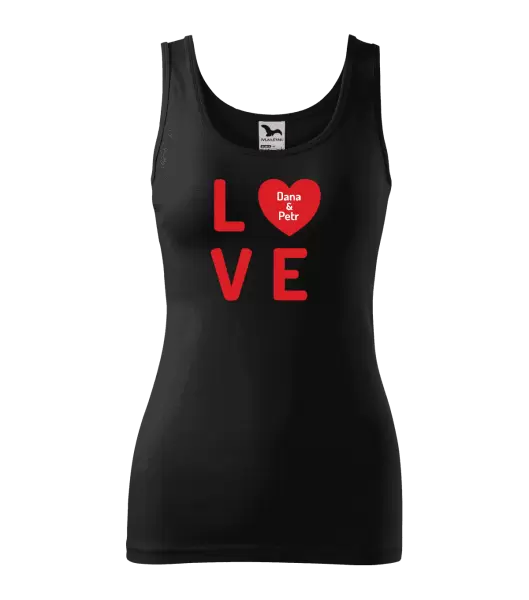 Dámské tílko Love se jmény