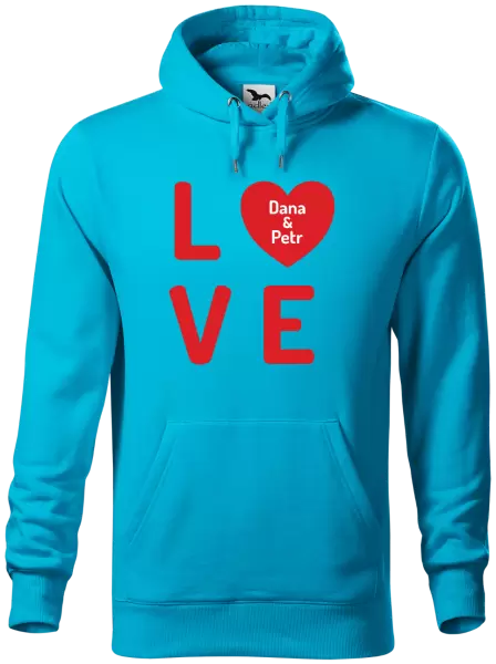 Pánská mikina Love se jmény